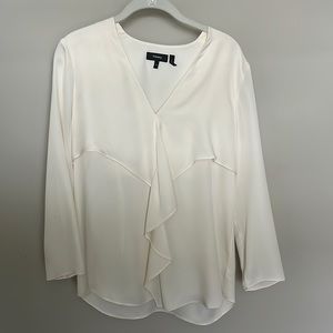 THEORY Silk Ruffle Blouse - Medium